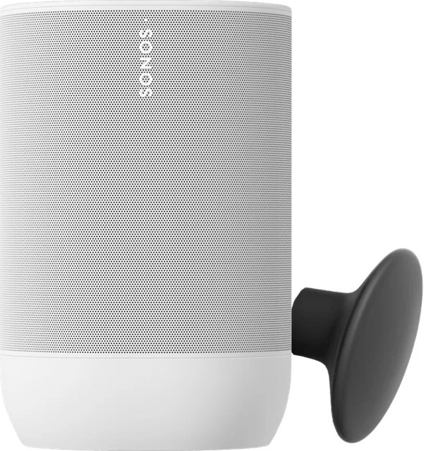 Sonos Move 2 Tragbarer Bluetooth und Wi-Fi Lautsprecher in Weiß mit schwarzem Wandhaken - Bild 1