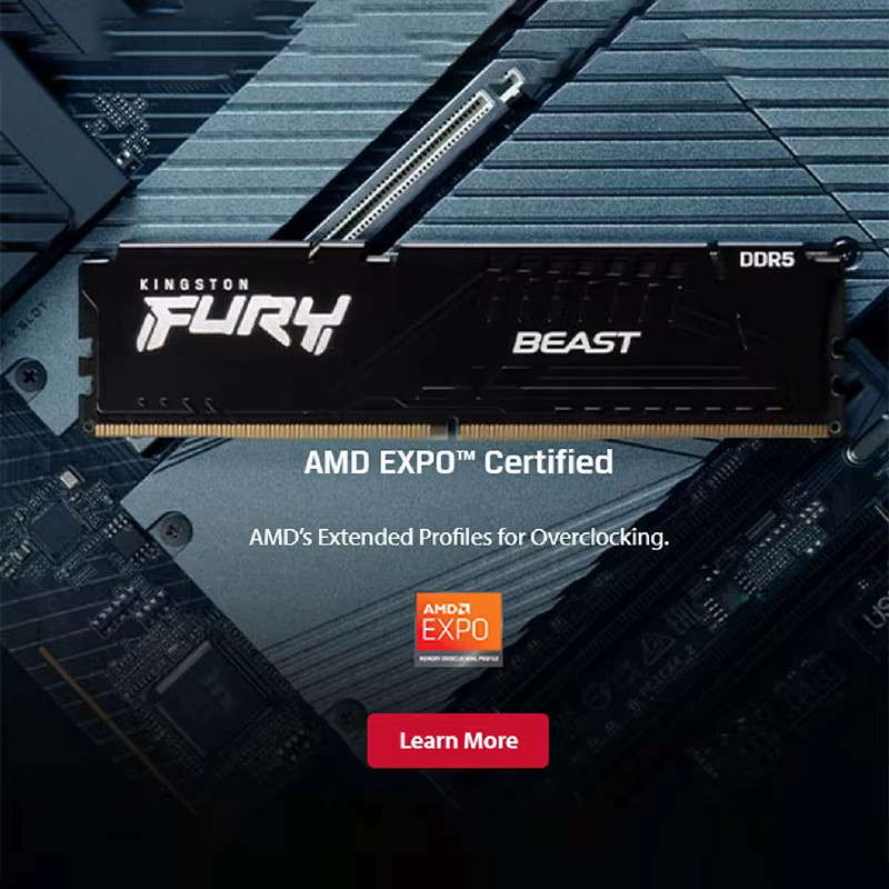 Kingston Fury Beast DDR5 Desktop Arbeitsspeicher 16GB 5600MHz RAM Modul für AMD und Intel CPUs - Bild 2