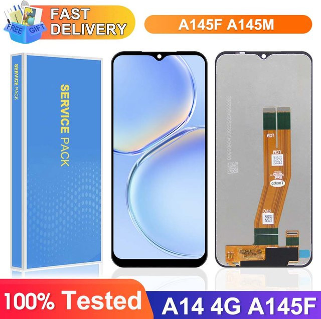 Samsung Galaxy A14 A145F Ersatz-Display mit 6,6 Zoll LCD Touchscreen und Rahmen in Schwarz - Bild 1