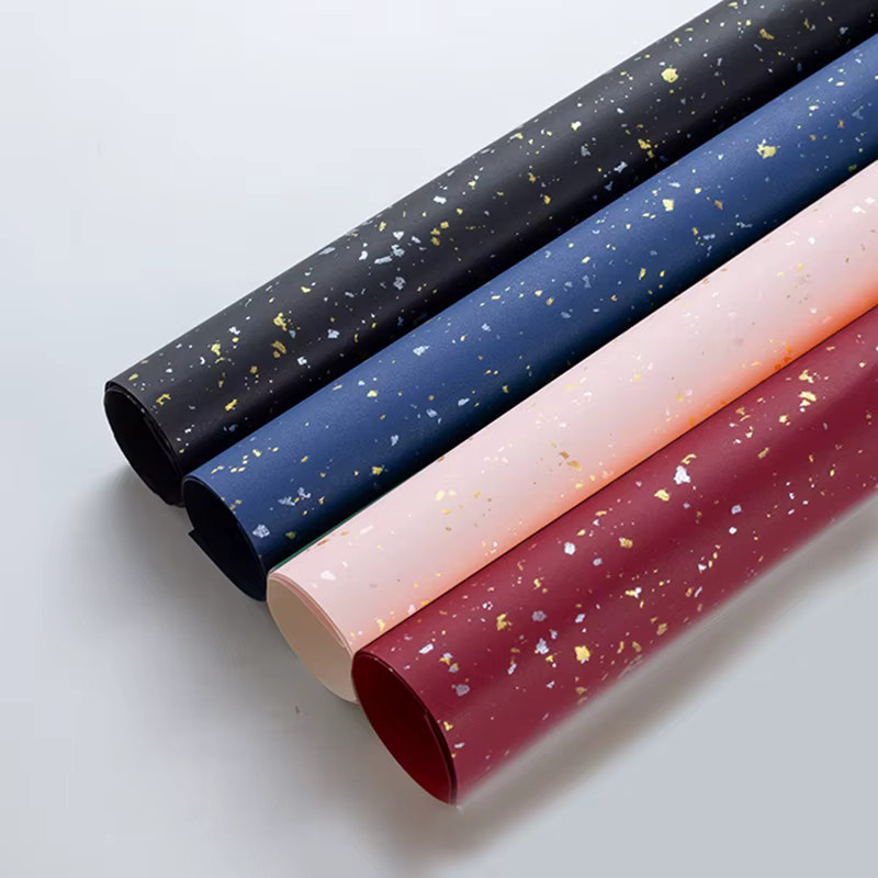 Glitzerndes und verdicktes Geschenkpapier in Rot und Multicolour für Geschenke und Blumensträuße - Bild 3