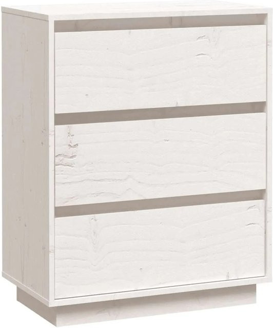 vidaXL Sideboard aus Kiefer-Massivholz in Weiß, B/T/H: 60 x 34 x 75 cm - Bild 1
