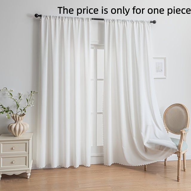 CENTURyMiG Transparenter Sichtschutzvorhang in Weiß, Blickdichter Stoffvorhang mit Rod-Pocket für Wohnzimmer und Schlafzimmer, B: 100 cm, H: 200 cm - Bild 1