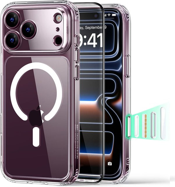 ESR Classic Hybrid MagSafe-Hülle mit Displayschutz für Apple iPhone 18 Pro Max und iPhone 17 Pro Max, Transparent - Bild 1