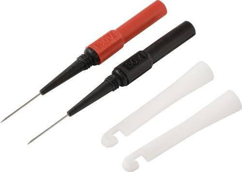 Voltcraft MMS-130 Messspitzen Set mit 0,7 mm Durchmesser und 4 mm Steckanschluss in Schwarz und Rot - Bild 1