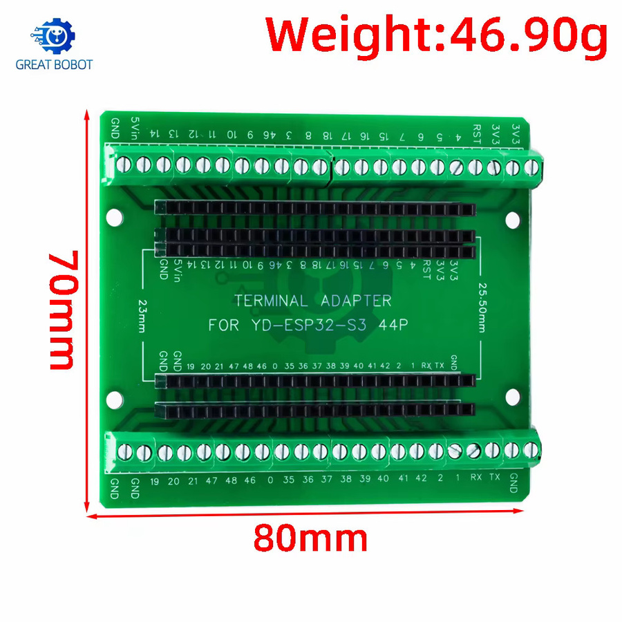 baishundianzi ESP32-S3 Entwicklungsboard mit Erweiterungsadapter-Kit, MCU ESP32-S3WROOM-1 N16R8, IPEX 2,4 GHz Wi-Fi und Bluetooth, Grün - Bild 2