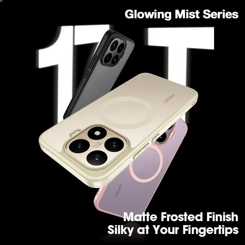 Transparente magnetische Silikon-Schutzhülle für Xiaomi 17T Pro, 17 Ultra, 17 Pro Max und 15T Pro in Pink - Bild 2
