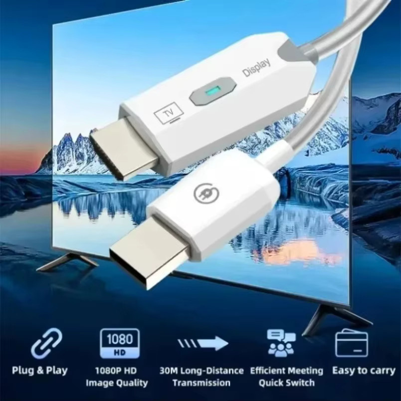 Alynic Kabelloser HDMI Sender und Empfänger Full HD 1080P @ 60Hz 5,8GHz Adapter in Orange und Weiß für Gaming, Streaming und TV-Boxen - Bild 3