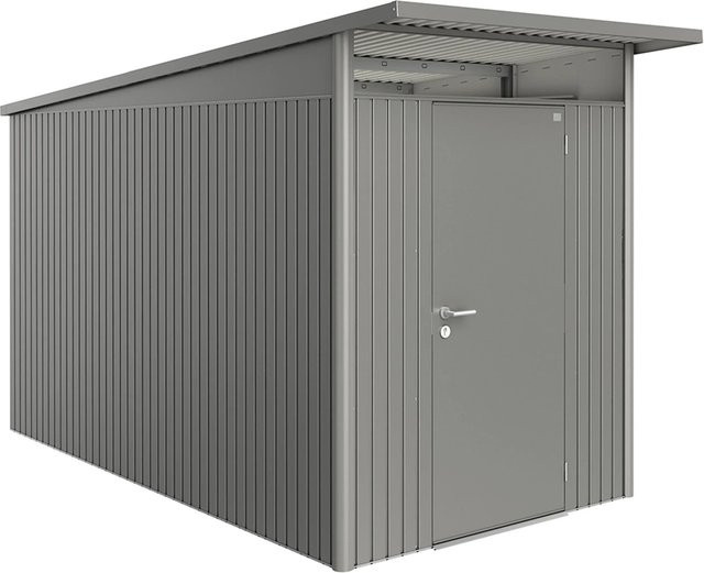 Biohort Gerätehaus AvantGarde mit Pultdach und Standardtür in Quarzgrau-metallic, B/T/H: 174 x 334 x 222 cm - Bild 1