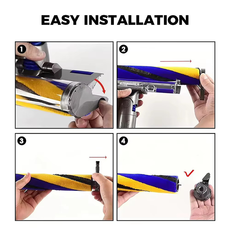 Dyson Ersatz Hauptbürste Soft Roller für V8 Slim V10 Slim V12 Detect Slim V15 Detect Slim in Gelb und Multicolour - Bild 2