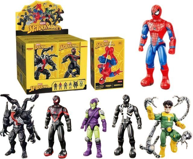 Marvel Spider-Man Venom Bausteine Action-Modell als bewegliche Anime-Figur in Schwarz - Bild 1