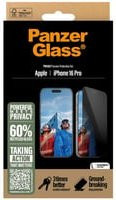 PanzerGlass Privacy Displayschutz Ultra-Wide Fit Schutzfolie für Apple iPhone 16 Pro, transparent - Bild 1
