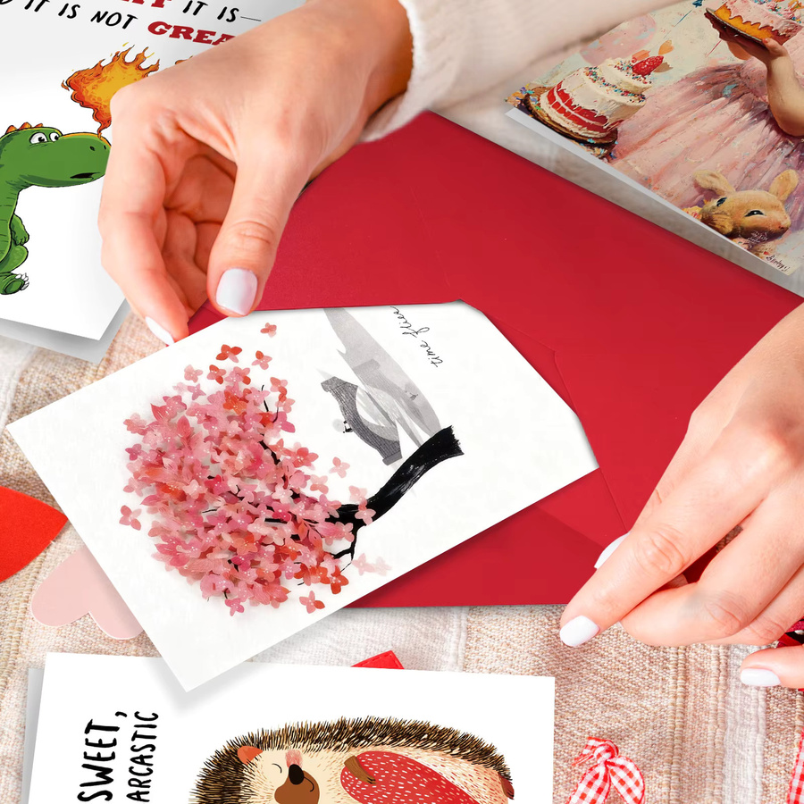 Universelle Grußkarten und Umschläge für Valentinstag und besondere Anlässe aus Papier - Bild 2