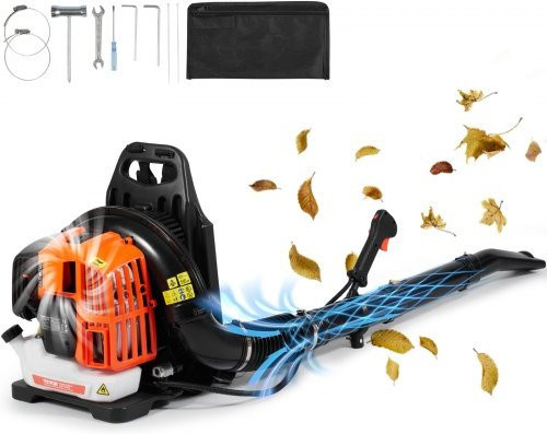 VEVOR Rucksack-Laubbläser mit 52 CC 2-Takt-Benzinmotor, 1,37 l Kraftstofftank, 480 CFM Luftvolumen und 175 MPH Geschwindigkeit zur Rasenpflege und Schneeräumung - Bild 1