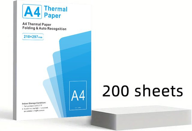 A4 Thermopapier für kontinuierlichen Druck mit automatischer Erkennung, weiß, 100 Blatt - Bild 1