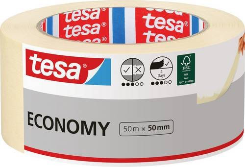Tesa Malerband Economy Kreppband Beige, Breite: 50 mm, Länge: 50 m - Bild 1