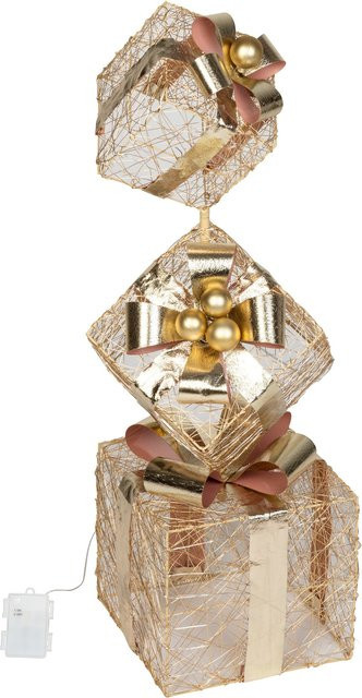 LED-Lichterkette Geschenkezauber von viva domo in Gold mit Batteriebetrieb - Bild 1