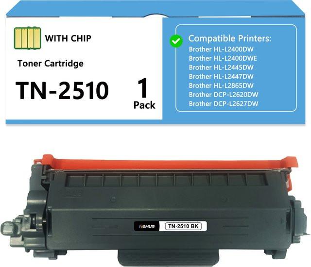 Brother TN2510 Tonerkartusche Schwarz kompatibel mit HL-L2400DW L2445DW L2447DW DCP-L2620DW L2627DW L2627DWXL L2627DWE MFC-L2800DW L2827DW - Bild 1