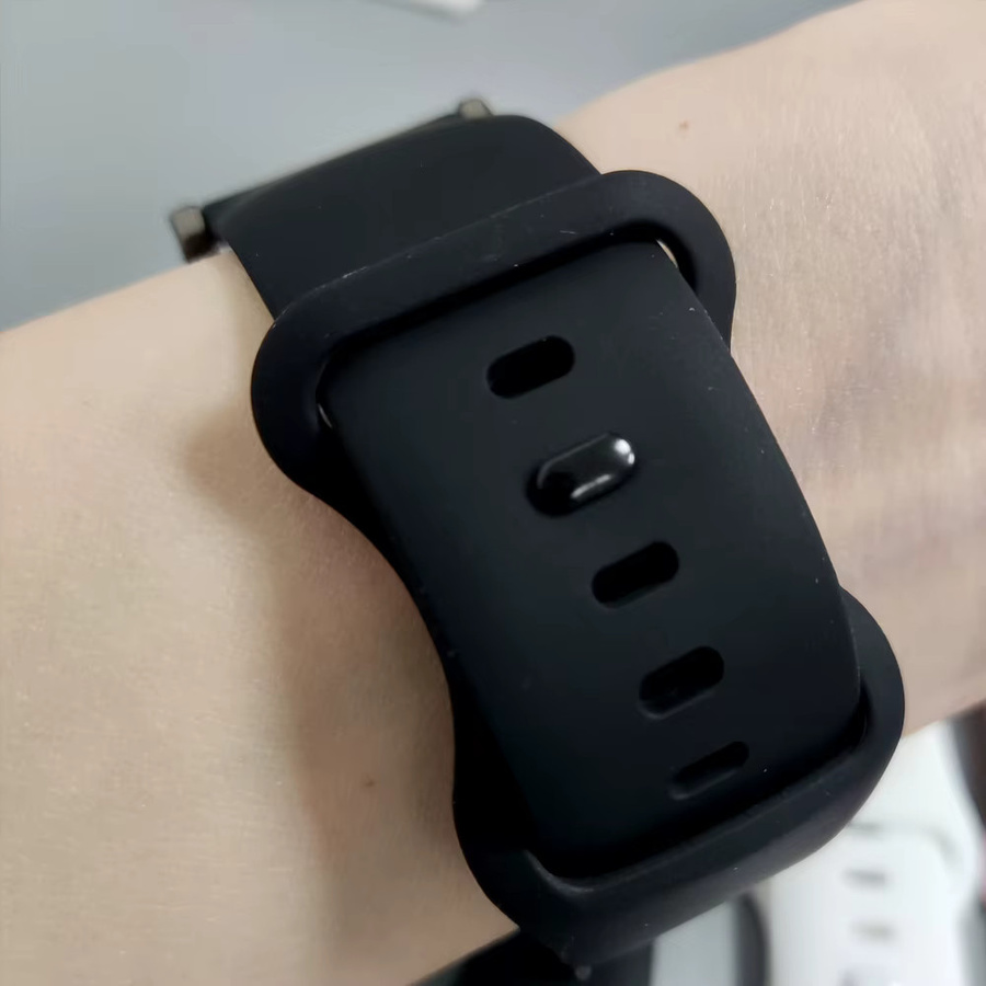 Huawei Uhrenarmband Silikon, Schwarz, 20mm 22mm - Bild 4