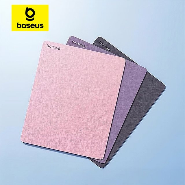 Baseus Mauspad aus PU Leder wasserdicht und rutschfest B/B: 26 x 21 cm in Grau oder Pink - Bild 1