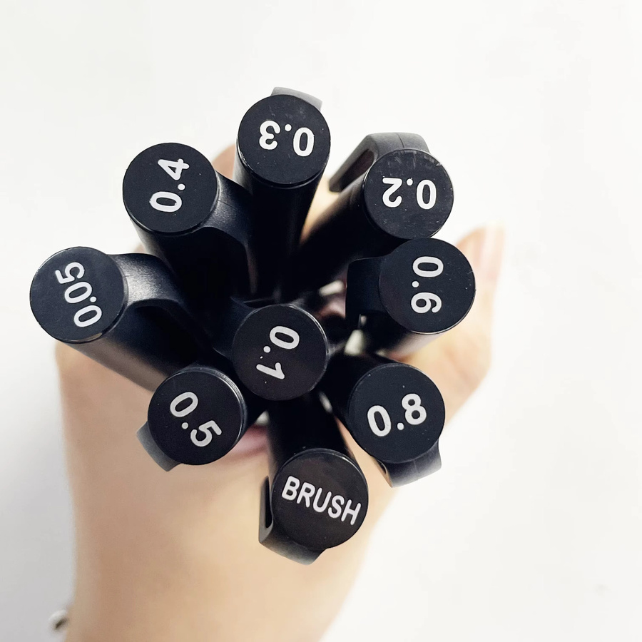 9-teiliges professionelles Kalligrafie-Set im chinesischen Stil mit schwarzen weichen Pinselstiften und porösen Spitzen für Malerei und Skizzenkunst - Bild 6