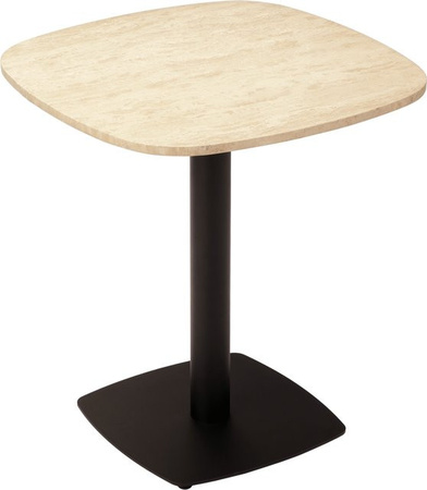 UMAGE Gather Cafe Tisch in Beige aus Marmor oder Travertin mit Stahlgestell