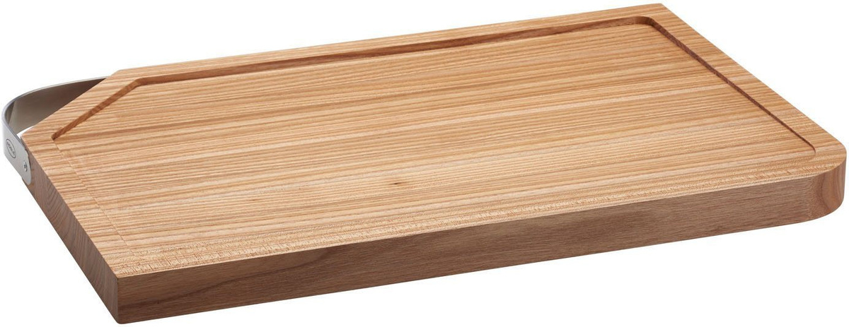 Rösle Schneidebrett aus Ulmenholz mit Edelstahlgriff, Natur, B/T/H: 36 x 24 x 3 cm - Bild 1