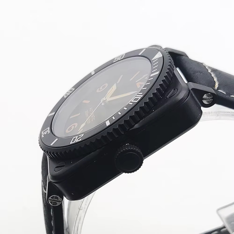 PARNSRPE Taucheruhr, Automatik, Edelstahl, 42 mm, Lederarmband, Herren - Bild 3