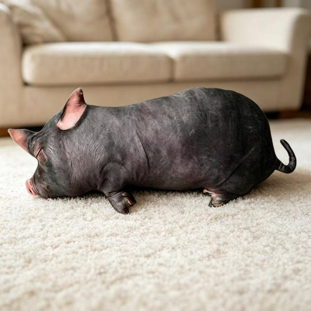 Yiran toy Schwarzes Schwein Plüschtier, Ferkel Puppe, 25cm - Bild 1