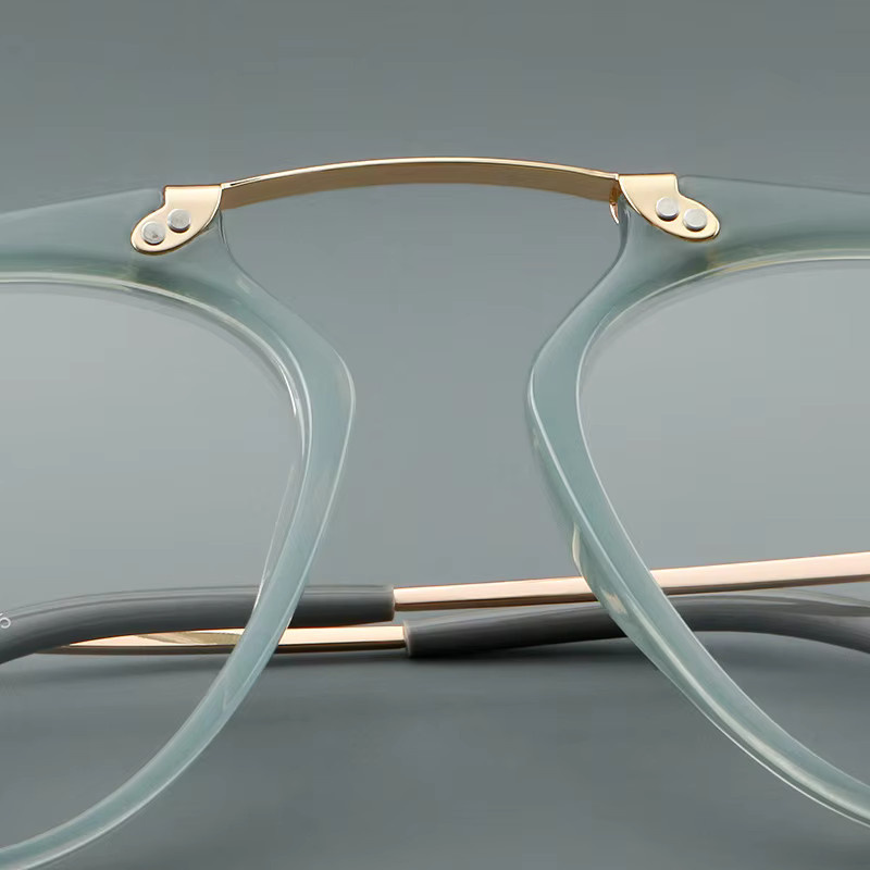 Luxusmarke Pilot Lesebrille, Acetat, Vollrand, transparent, Unisex - Bild 2