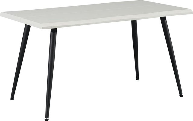 HTI-Living Esstisch Alrik mit Baumkante in Weiß, rechteckig, B/T/H: 140 x 76 x 80 cm - Bild 1