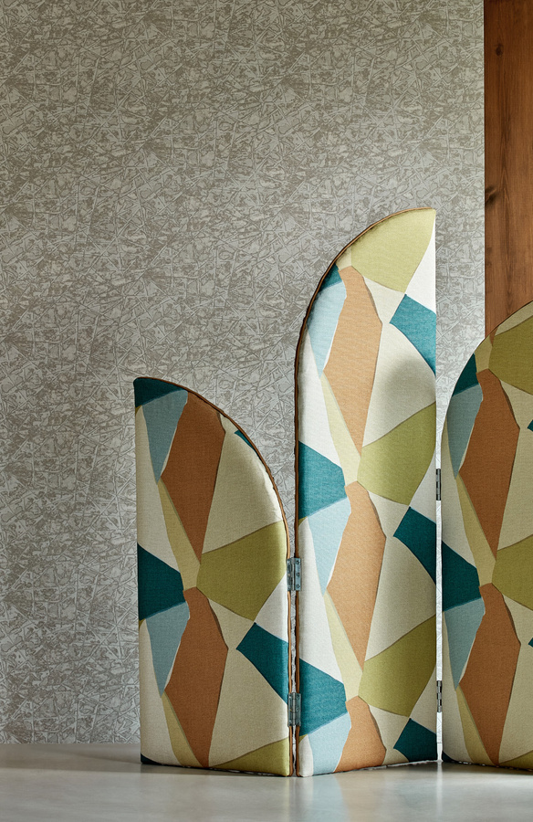 Harlequin Tapete Shatter Abstract in Ivory/Pebble aus Vlies und Vinyl - Bild 1