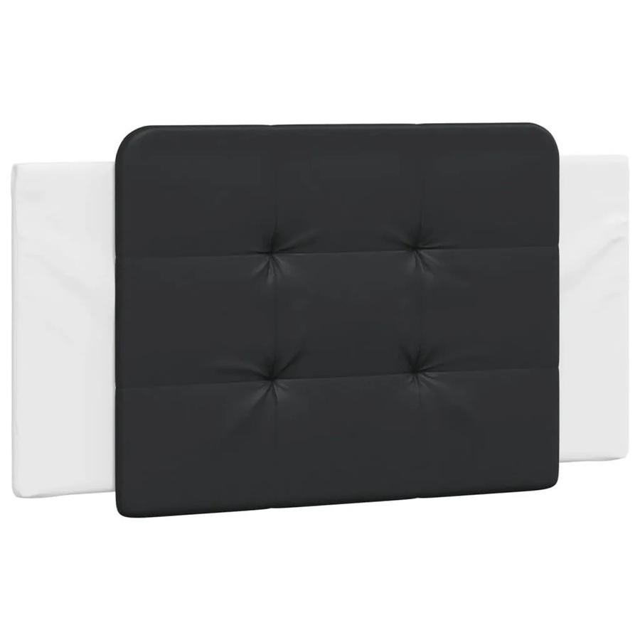 vidaXL Kopfteil-Kissen Zadar in Schwarz und Weiß aus Kunstleder mit geometrischem Design, Breite: 100 cm, Höhe: 48 cm, Tiefe: 3 cm - Bild 2