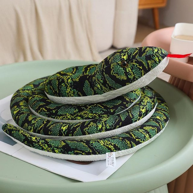 Burmesischer Python Plüschtier, Simulation Lange Gewundene Schlange, 35cm - Bild 1