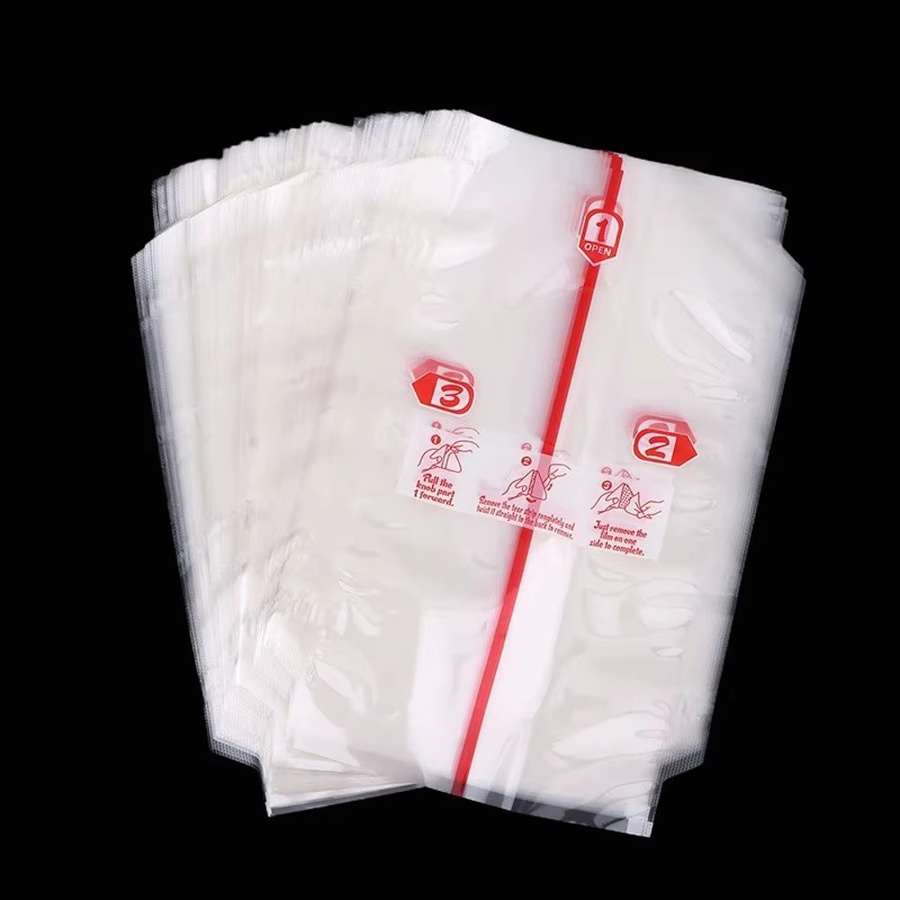 100 Stück PP Einweg-Dreieck-Reisball-Verpackungsbeutel für Onigiri und Sushi, transparente doppelschichtige Plastiktüten für Nori und Seetang - Bild 2