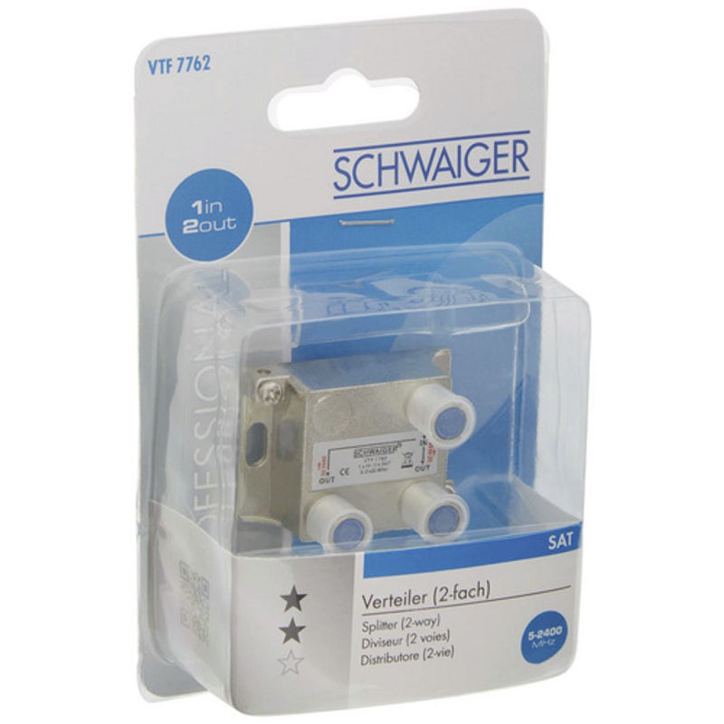 SCHWAIGER Verteiler für Fernsehgeräte und Satellitenanlagen, Silber, Metall - Bild 2