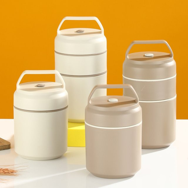 MTM 304 Edelstahl Lunchbox beige, 1-lagig isoliert und auslaufsicher - Bild 1