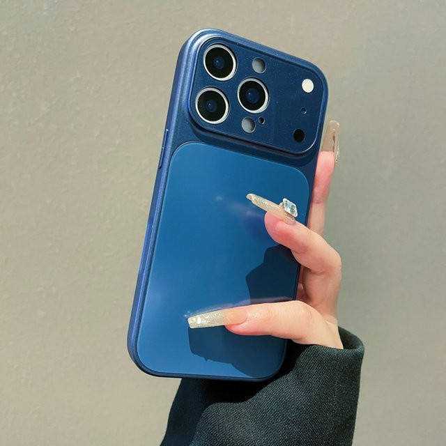 Stoßfeste Apple iPhone Schutzhülle aus Acryl mit AG Matt-Finish in Grau und Blau - Bild 1
