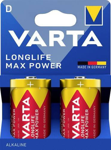 Varta Longlife Max Power D Mono Batterie Alkali-Mangan 1.5V 2er Pack - Bild 1