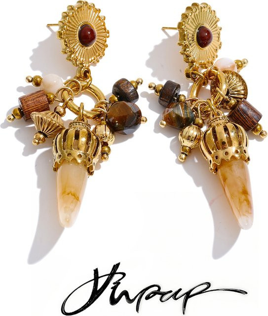 Yhpup Ohrringe Edelstahl, Gold, Unisex - Bild 1