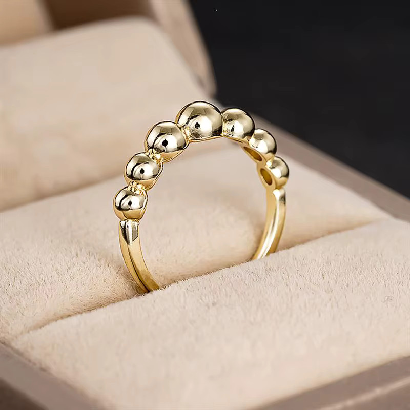 Huitan Damenring, goldfarben, Perle - Bild 3