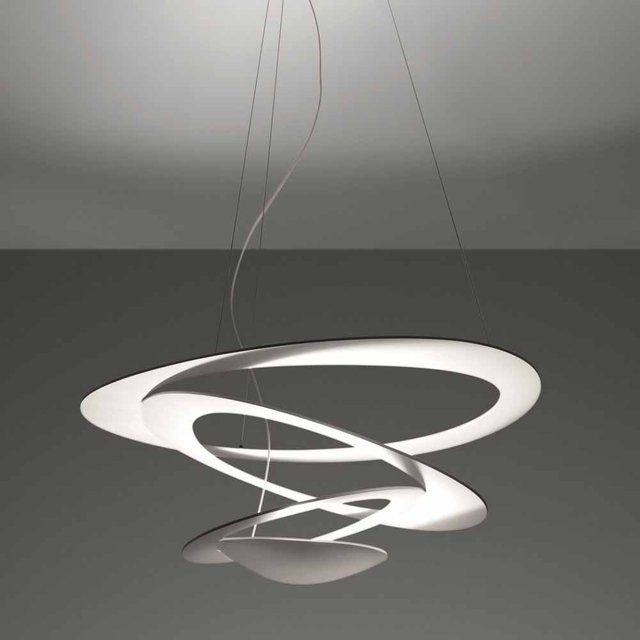Artemide Pirce Mini Pendelleuchte aus Aluminium in Weiß, dimmbar - Bild 1