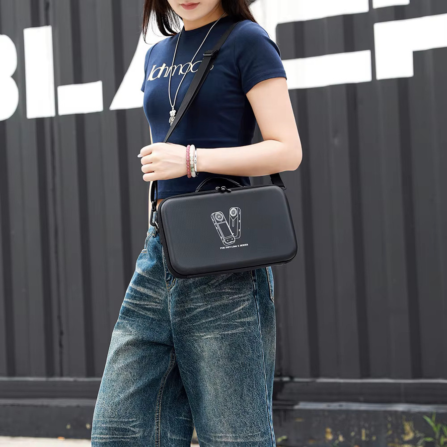 ZNTCH Tragbare EVA Hard Shell Schutzhülle und Schultertasche für Insta360 X5 und X4 in Schwarz - Bild 3