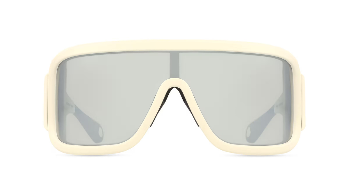 Moncler ME8003 Sonnenbrille Vollrand, Eckig, Kunststoff, Unisex, beige - Bild 1