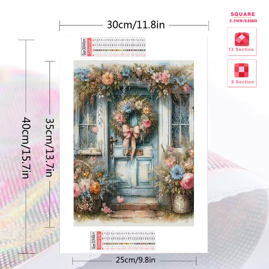 EverShine Diamond Painting Set Floral Landschaft Mosaik Stickerei Kit Multicolour B/H: 30 x 20 cm - Bild 2