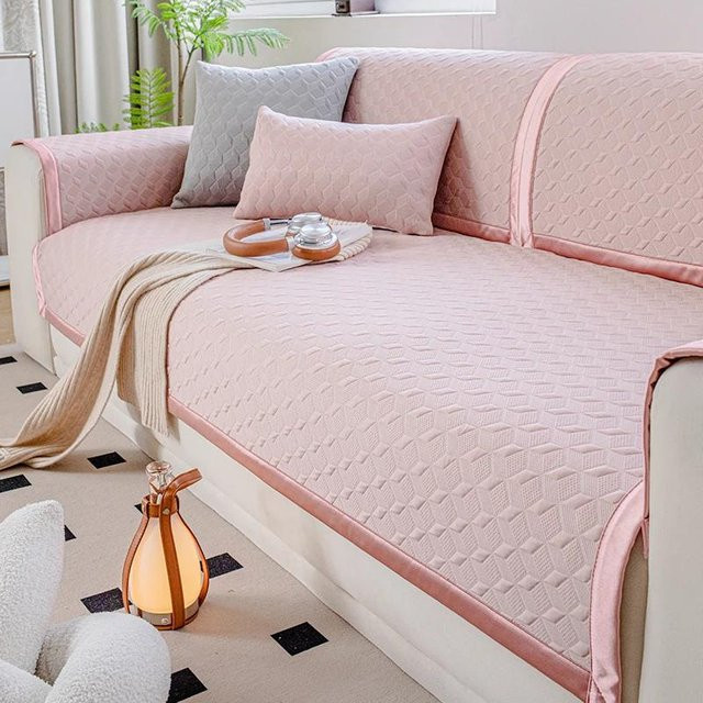 Rutschfester Sommer Kühlender Sofa Mattenbezug in Pink für Wohnzimmer und Haustiere, Universal L-Form Couch Überwurf, Breite: 70 cm, Breite: 70 cm - Bild 1