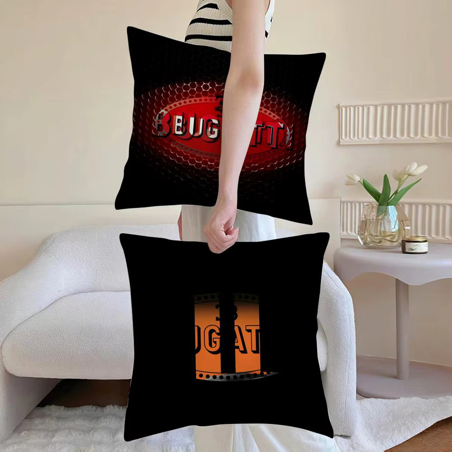 Bugatti Kissenbezug aus Plüsch in Schwarz mit allergikerfreundlichem Anti-Milben-Schutz, quadratisch, Breite: 30 cm, Höhe: 30 cm - Bild 3