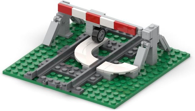 MEINE EIGENE KREATION Züge Eisenbahnübergänge Hebbare Schranken Gleis-Zusätze, Grau, ab 14 Jahren - Bild 1