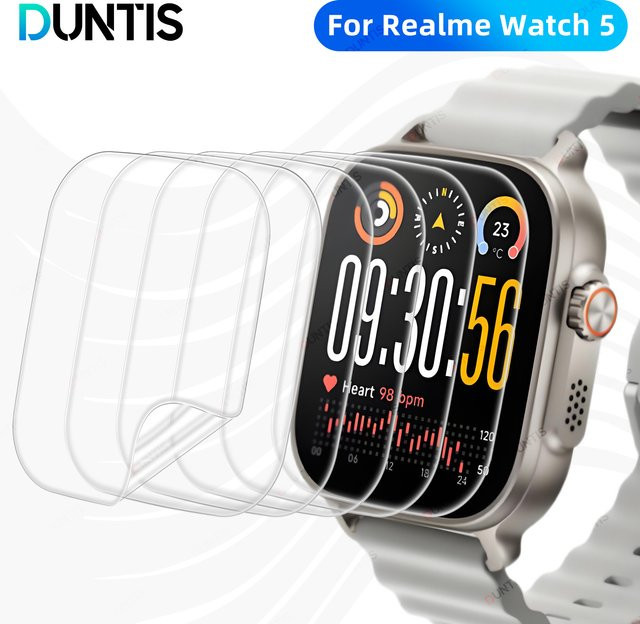 DUNTIS Displayschutzfolie für Realme Watch 5, transparente Hydrogelfolie mit HD-klarer Sicht und vollständiger Abdeckung - Bild 1