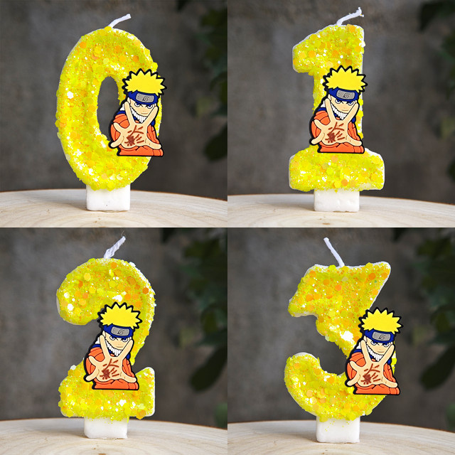 Bandai Naruto Themen-Zahlenkerzen 0-9, Kuchendekoration - Bild 1