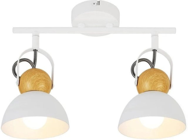 NETTLIFE Deckenstrahler aus Metall in Weiß, verstellbar im Industrial-Design mit E27 Fassung - Bild 1